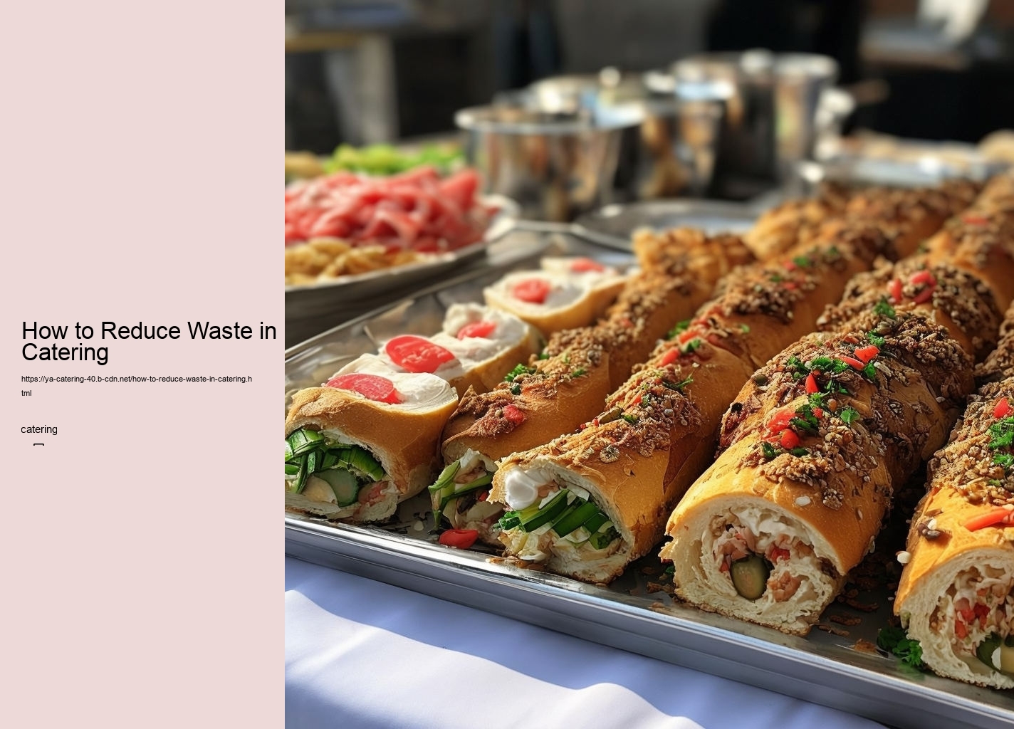 How to Reduce Waste in Catering